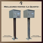 "LA QUARTZ" boite aux lettres 1 Porte. Structure mécano-soudée en tôles d'acier 10 et 15/10ème.Dimensions et serrures agréées la Poste