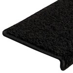 vidaXL Tapis d'escalier 20 pièces 65 x 21 x 4 cm Noir Bord rectangulaire