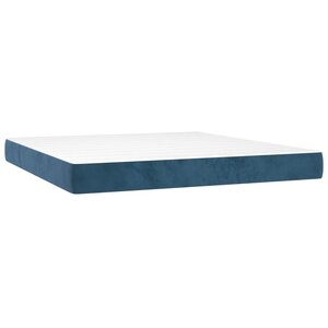 vidaXL Matelas de lit à ressorts ensachés fermeté moyenne Bleu foncé 180x200x20 cm