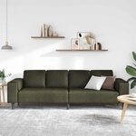 vidaXL Ensemble de Canapés Vert armée Cuir suédé faux