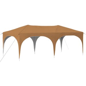 vidaXL Tente de fête pop-up 575 x 288 x 245 cm Beige Tissu Oxford