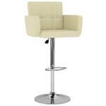 vidaXL Tabourets de bar lot de 2 crème similicuir