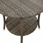 vidaXL Lot de 2 chaises de jardin inclinables avec Table en résine tressée grise