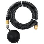 vidaXL Tuyau d'aspiration avec raccords en laiton noir 1 1" 5 m PVC