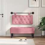 vidaXL Tête de lit suspendue Rose Velours