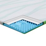 vidaXL Coussins de Matelas Blanc et vert 100 x 200 cm