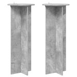 vidaXL Support de Plante 2 pièces Gris béton Ø40 x 100 cm