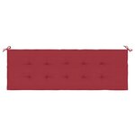 vidaXL Coussin de banc de jardin rouge bordeaux 150x50x4 cm