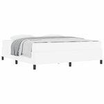 vidaXL Cadre de lit avec matelas Blanc 180 x 200 cm tissu