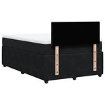 vidaXL Sommier à lattes de lit avec matelas noir 120x190 cm velours