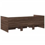vidaXL Lit de jour et tiroirs chêne marron 75x190 cm bois d'ingénierie