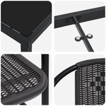 vidaXL Ensemble de salle à manger de jardin 5 pièces Noir Poly Rattan