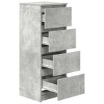 vidaXL Buffet gris béton 37 5x35x99 cm bois d'ingénierie