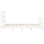 vidaXL Cadre de lit sans matelas blanc 120x200 cm bois massif