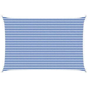 vidaXL Voile d'ombre 4 x 5 m HDPE Rectangulaire Bleu et Blanc