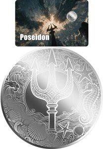 Monnaie POSEIDON 1/1000 Oz Argent 1$ Liberia 2026