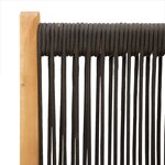 vidaXL Chaises inclinables de jardin lot de 6 noir bois massif acacia