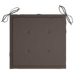 vidaXL Chaises pliables de jardin avec coussins lot de 8 Teck solide