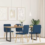 vidaXL Chaises à manger lot de 4 bleu tissu