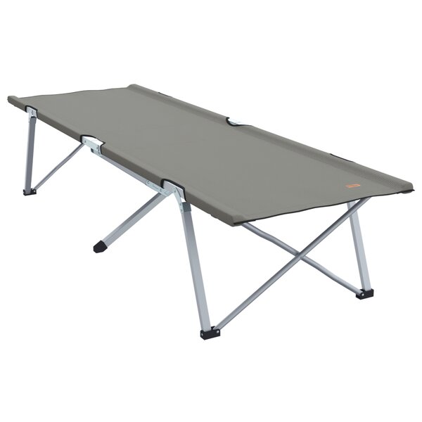 vidaXL Lit de Camping Pliant Gris Aluminium Grand Pliable