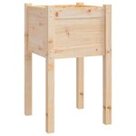 vidaXL Jardinières d'extérieur 2 Pièces 40x40x70 cm bois de pin massif