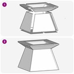 vidaXL Braise Noir 48 x 48 x 40 cm Acier laminé à froid