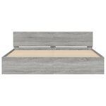 vidaXL Cadre de lit sans matelas sonoma gris 180x200 cm