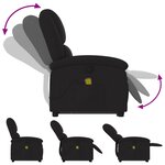 vidaXL Fauteuil de massage inclinable Noir Tissu