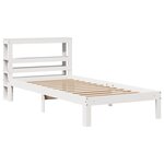 vidaXL Cadre de lit avec tête de lit sans matelas blanc 90x200 cm