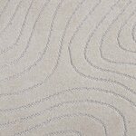 vidaXL Tapis de surface Rond HUARTE Crème Ø 160 CM Polyester