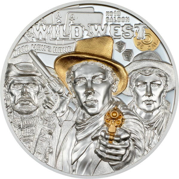 Monnaie WILD WEST Legends 3 Oz Argent 20$ Cook Islands 2024 (PRÉCOMMANDE)
