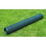 vidaXL Grillage à poule avec revêtement en PVC 25x0 5 m vert