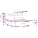 vidaXL Cadre de lit avec bandes LED Noir 180 x 200 cm Simili cuir
