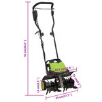 vidaXL Motoculteur de jardin à 6 lames électrique 1500 W