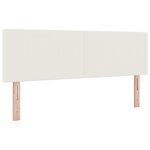 vidaXL Lit à ressort avec matelas crème 140x200 cm tissu côtelé