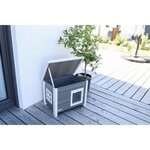 Kerbl Maison pour chats Eli 57 x 45 x 43 cm Gris et blanc