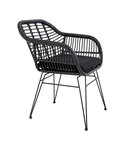 4 Fauteuils de jardin noirs TRIESTE