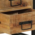 vidaXL Cabinet de chevet 40 x 35 x 50 cm bois de manguier massif