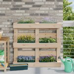 vidaXL Caisses à fleurs pour palettes Euro 12 pc Vert Polypropylène