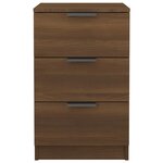 vidaXL Tables de chevet 2 Pièces Chêne marron 40x36x65 cm
