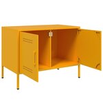 vidaXL Meubles TV 2 Pièces jaune moutarde 68x39x50 5 cm acier