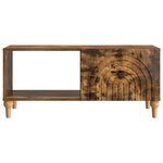 vidaXL Table basse Chêne fumé 90 x 50 x 40 cm Bois d'ingénierie