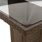 vidaXL Ensemble à manger de jardin et coussins 9 Pièces marron poly rotin