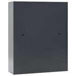 vidaXL Coffre-fort à serrure à clavier Gris gunmetal Acier  Chrome Moyen