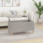 vidaXL Table basse Gris béton 90x44 5x45 cm Bois d'ingénierie