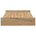 vidaXL Cadre de lit avec rangement chêne artisanal 120 x 190 cm