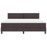 vidaXL Lit boxspring avec matelas Marron foncé 180 x 200 cm tissu