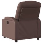 vidaXL Fauteuil inclinable électrique Marron Similicuir