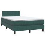vidaXL Sommier à lattes de lit et matelas et LED vert foncé 120x220cm velours