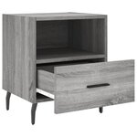 vidaXL Tables de chevet 2 Pièces sonoma gris 40x35x47 5 cm